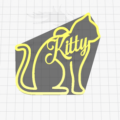 kitty.png STL file Cat Christmas Ornament - Kitty Christmas Ornament・Template to download and 3D print, tefatenuta