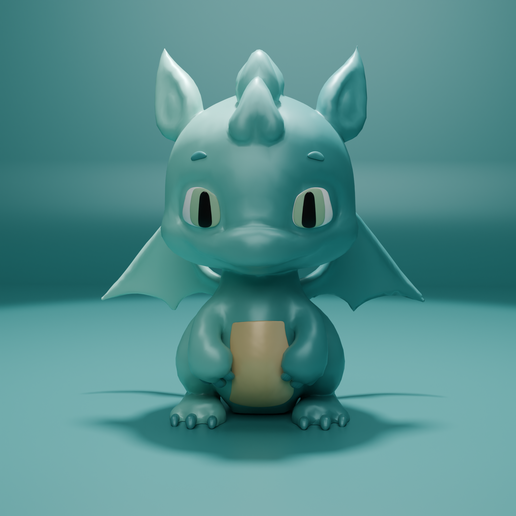 Baby Dragon - Cute 3D Printable Fantasy Creature