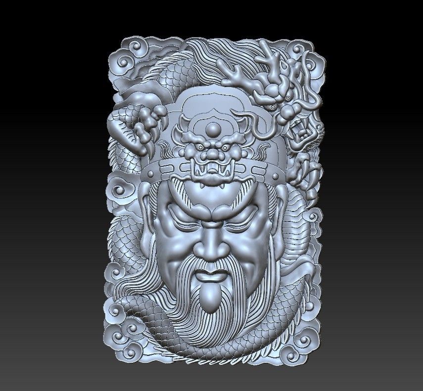guangong_dragon1.jpg Download free STL file Guangong and dragon • 3D printer object, stlfilesfree