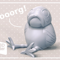 PorgSeudo.png Free STL file Porg Seudo・Object to download and to 3D print