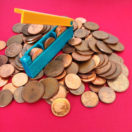 EURO CENTS CHANGE/COIN HOLDER 3D model