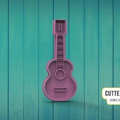 guitarra.jpg Acoustic Guitar Cookie Cutter