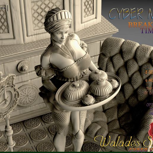 jhk.jpg Datei Cyber Maid 2 cyber vintage herunterladen • Design für 3D-Drucker, walades