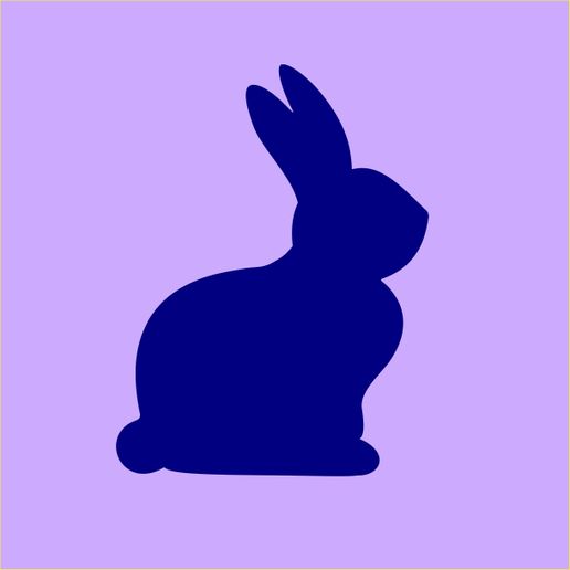 Cortador de galletas conejo de pascua en 8, 10, 12 y 15 cm. 4 archivos.