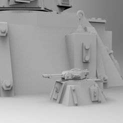 Turret-Emplacement.725.jpg Archivo STL gratis Emplazamientos ligeros fortificados a escala épica・Objeto imprimible en 3D para descargar