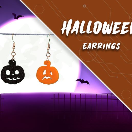 Orecchini Halloween Zucca Fantasma Strega Nero Gatto Pipistrello Ragno