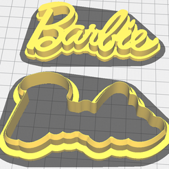 barbie1.png Barbie logo cookie cutter