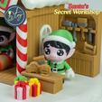 3.png Oficina secreta do Papai Noel🎁 Elfo articulado + ferramentas + construção de oficina modular + adereços de brinquedo (conjunto de férias para impressão 3D)