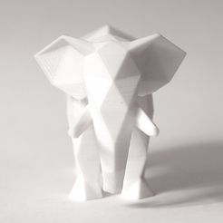 DSC_4504_Small_2.jpg STL file Low Poly Elephant・3D print object to download