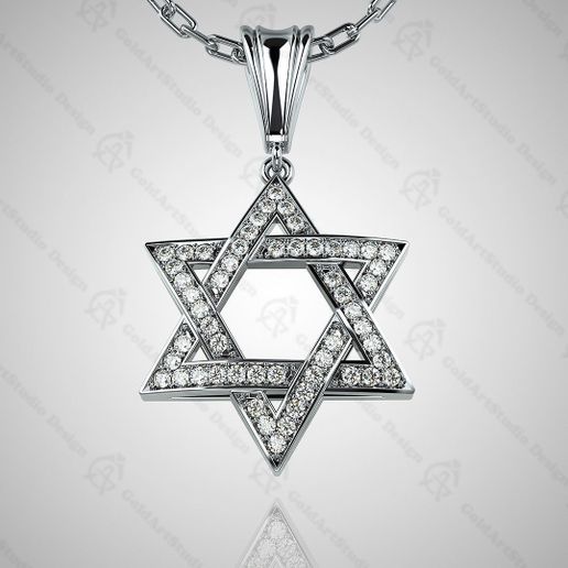 Star of David Pendant with 3D model
