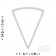 1-8_of_pie~5.25in-cm-inch-top.png Slice (1∕8) of Pie Cookie Cutter 5.25in / 13.3cm