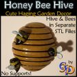 Bee-Hive-IMG.jpg Honey Bee Hive Cute Hanging Spring Time Outdoor Garden Decor