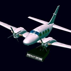 ZBrush-Document5.jpg Fichier STL Avion Piper Cheyenne PA-31T・Objet imprimable en 3D à télécharger