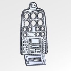 500D-instrument-panel-model.jpg Fichier STL Tableau de bord de l'hélicoptère Hughes 500D・Modèle à télécharger et à imprimer en 3D