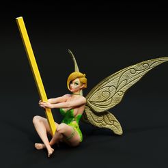 2.jpg Fichier STL Porte-crayon fée・Design à télécharger et à imprimer en 3D