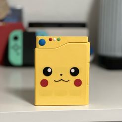 01fe21fd5fb247ffb26622e594ae94a3dba2e1e834.jpg Archivo STL Pokedex Nintendo Switch Pikachu Gamebox soporte Pokemon・Modelo para descargar y imprimir en 3D