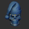 Shop2.jpg Skull - Skull with stars and Christmas cap Cap