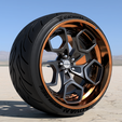 rotiform-HUR-T-v1.png Rotiform HUR-T 19 inch rims with ADVAn tires for Scale and diecast models