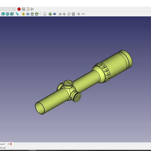 Schmidt & Bender 1.1-4×20 PM Short-Dot Riflescope (CQB Illuminated Reticle) 3D model