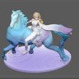 8.jpg Elsa on horse white dress FROZEN2 disney girl princess 3D print model