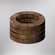 well-coloured-render-brown-stone.png STONE WISHING WELL – MINIATURE FOR FANTASY D&D DUNGEONS AND DRAGONS RPG ROLEPLAYING GAMES. 28mm SCALE
