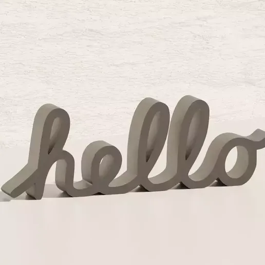 🍎 Apple Hello - Decoration・ STL File for ・Cults