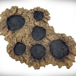 Blast-Crater-Multi-Crater-B-Angle-2-Vignette.jpg Fichier 3D Cratère multiple B・Design à télécharger et à imprimer en 3D