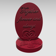 Shapr-Image-2022-11-24-122639.png Together Forever and Always Swan Pair Birds, Roses, Love gift plaque, Home Decor Sign, Valentine's Day gift, anniversary, wedding
