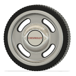 CHEVROLET.png Checkers / Draughts Game Piece - Chevrolet Wheel Style