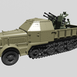 1.png 半履带 Sd.Kfz.7/1，20 毫米 Flakvierling 38 + 乘员（德国，第二次世界大战）