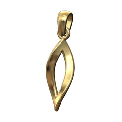 Open-link-Leaf-pendant-00.jpg STL file Open simple Twisted leaf pendant bail and charm 3D print model・3D printing idea to download