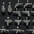78954687954613.jpg Gun pendants pack 3D print model