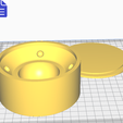 STL00301-6.png 2pc 3D UFO Bath Bomb Mold