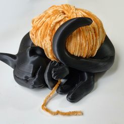 1.jpg STL-Datei Garnhalter für Katzen・Design für 3D-Drucker zum herunterladen