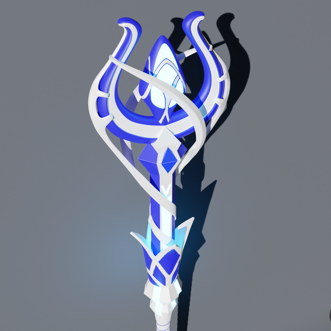 STL file Hydro Abyss Mage wand (Genshin Impact)・3D printable design to ...