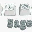 sage-set-emboss.jpg Valorant Sage Abilities Custom Keycaps Embossed Design