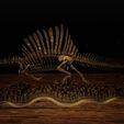 Spinosaurus-04.jpg Spinosaurus Diorama Swimming Skeleton
