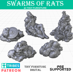 Rats_Tribes.png Файл STL Стаи крыс・3D модель для печати скачать