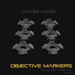 objective marker01.png Download STL file Warhammer 40K Objective Marker • 3D print design, hpbotha