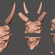 17.jpg Devil Mask - Satan Mask - Hannya Mask - Halloween cosplay 3D print model