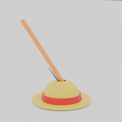 SombreroLuffy01.png Luffy Hat Pencil Holder