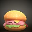 1-10.png kirby burger - kirby fanart 3D print model