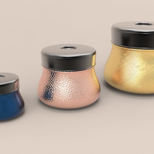 Kitchen Storage Jar Set of 3 - Interior Decor 3D Model