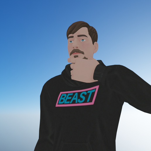 🦸 Mr Beast・ STL File for 3D printing・Cults