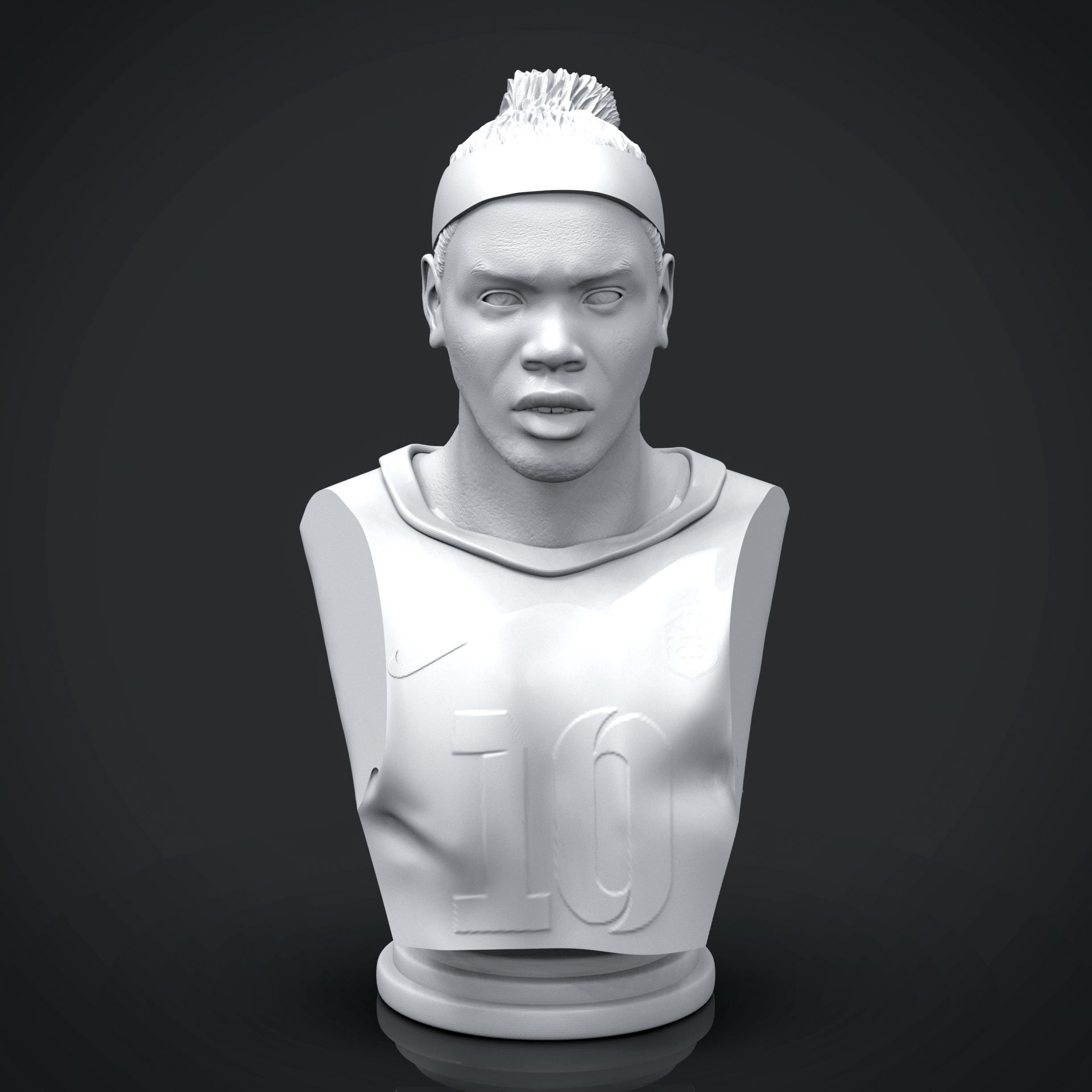 Preview_1.jpg STL file Ronaldinho Gaucho Bust・Model to download and 3D print, niklevel