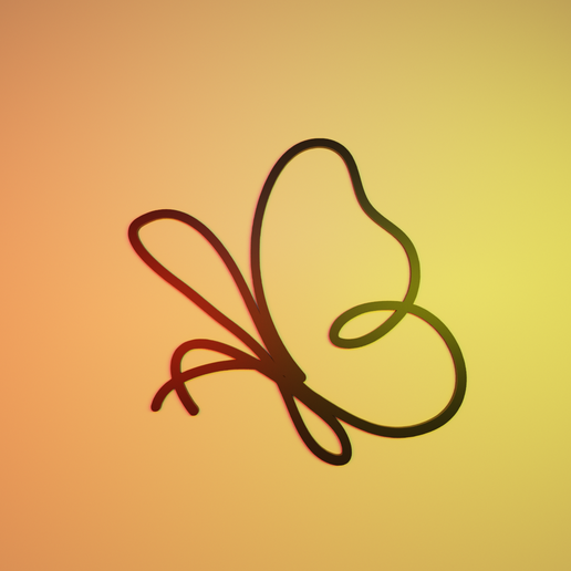 Butterfly frame 3D model