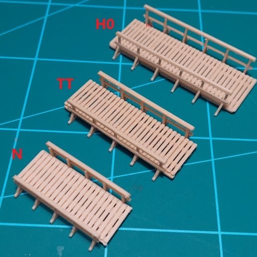 Free STL file [ZM TT scale] Small wooden bridge (FDM) 🤏 ・3D printable ...