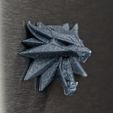 _DSC1791.jpg Witcher Wolf School Medallion fridge magnet