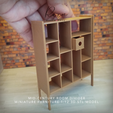 Mid-Century-Room-Divider-Miniature.png Miniature Furniture Mid-Century Modern Room Divider, Miniature Room Divider, Dollhouse Furniture, Mini Divider