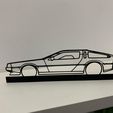IMG-20240201-WA0007.jpg Delorean Silhouette with Stand and Wall